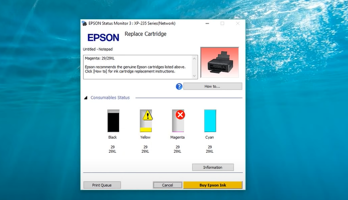 Comment voir niveau d'encre imprimante epson windows 11 - Guide